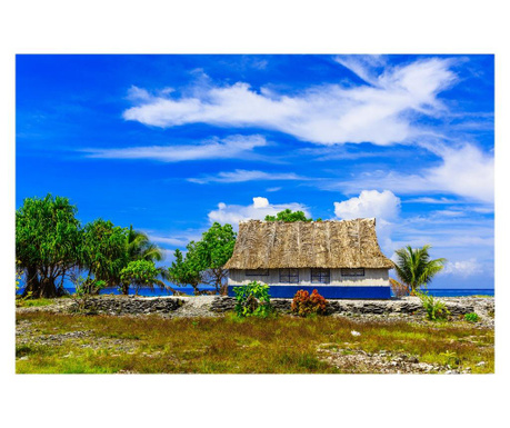 Tablou canvas casa din kiribati, 105x70 cm