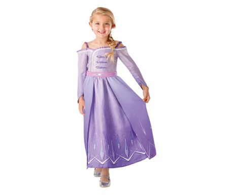 Costum Disney Printesa Elsa pentru fete -  Frozen 2 Prolog 140 cm 9-10 ani