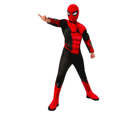 Costum Deluxe Spiderman cu muschi 3D pentru baiat - No Way Home 7-8 5-6 ani 110 - 116 cm
