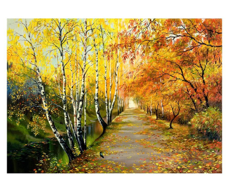 Картина на платно media, Есен, гора, път, 105 x 70 cm