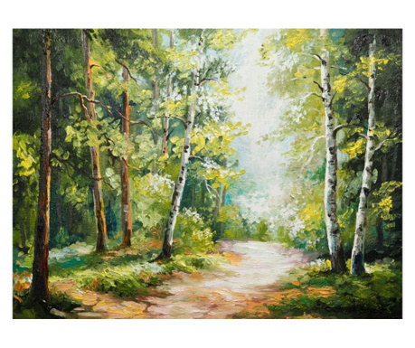 Картина на платно media, Есен, гора, 105 x 70 cm, Зелено