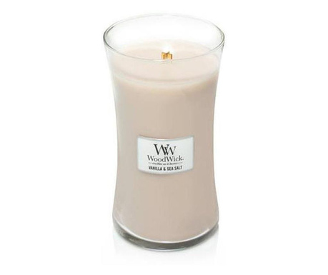 Свещ woodwick sea salt vanilla среден буркан