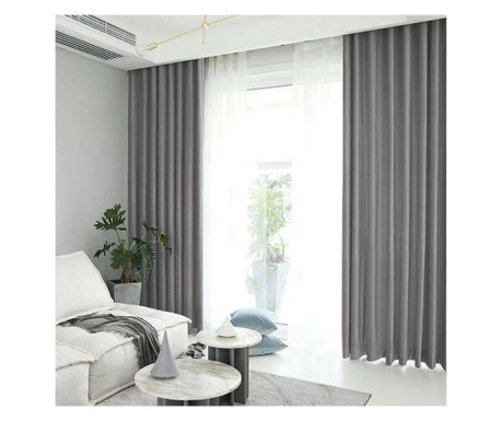 Draperie din catifea blackout cu rejansa transparenta cu ate pentru galerie, densitate 700 g/ml, tapa, 1 bu Madison 150x255 cm