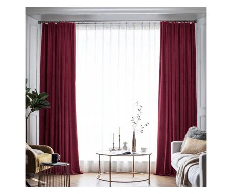 Draperie din catifea blackout cu rejansa din bumbac tip fagure, densitate 700 g/ml, chocolate brown, 1 buc Madison 150x250 cm