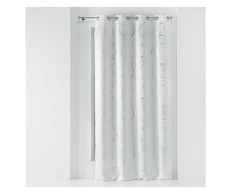 Draperie Douceur D'intérieur, poliester, 135x240 cm, alb/argintiu