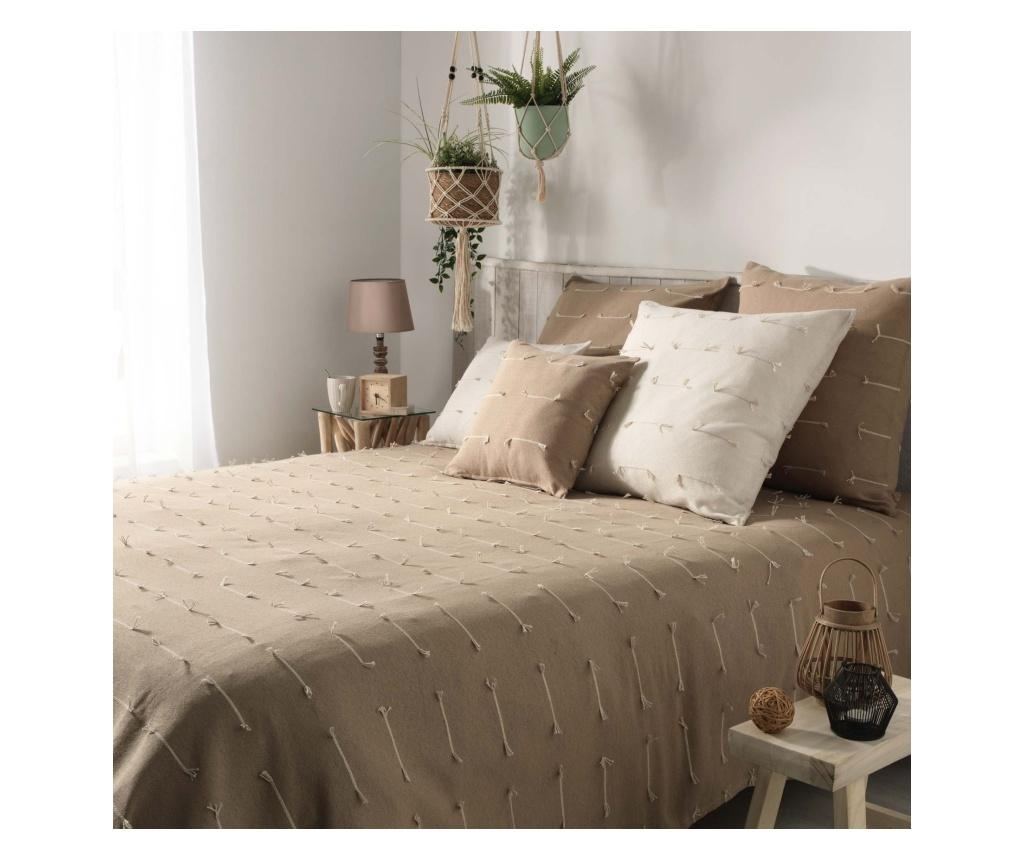 Cuvertura Coton D'intérieur, bumbac, poliester, 180x220 cm, grej