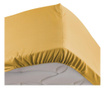 Cearsaf de pat cu elastic Douceur D'intérieur, bumbac, 140x190 cm, miere