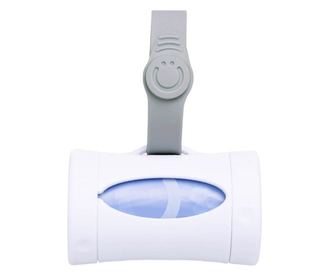 Dispenser portabil pentru pungute scutece Ubbi On The Go alb