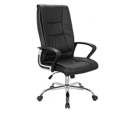 Scaun directorial ergonomic FIRO, piele ecologica, Negru Concept chairs