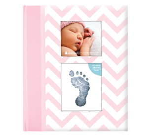 Caietul bebelusului cu amprenta cerneala pink Pearhead