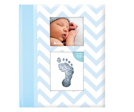 Caietul bebelusului cu amprenta cerneala blue Pearhead