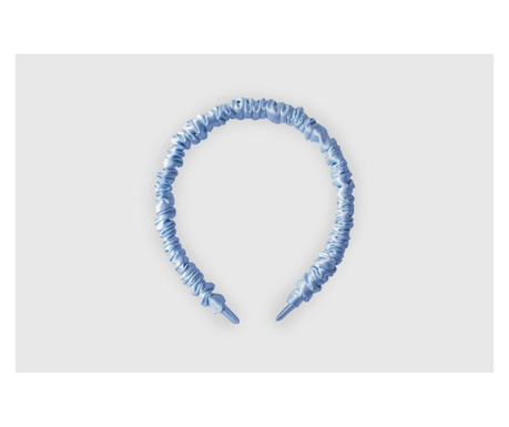 Копринена лента за коса - baby blue  1x39см