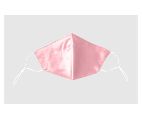 Svilena maska za obraz - biserno roza- Large size  23x14 cm