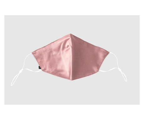 Копринена маска за лице- бебешко розово - Standard size  21x12