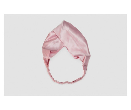 Копринена лента за коса - бебешко розово  16x12см