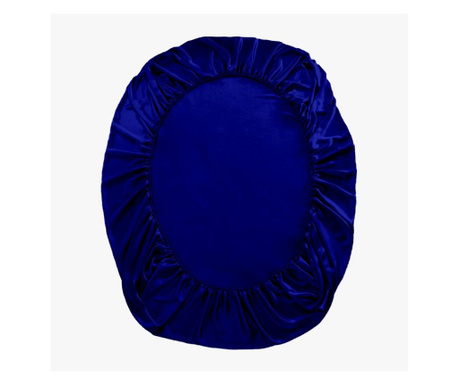 Svilena rjuha za enojno posteljo - mornarsko modra- Standard  90x190 cm