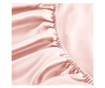 Svilena plahta jednokrevetni - biserno roza - Standard  90x190 cm