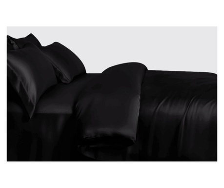 Svilena prevleka za zakonsko posteljo - črna - Emperor 290 x 235 cm