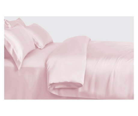 Плик за завивка от естествена коприна за двойно легло - перлено розово- Standard