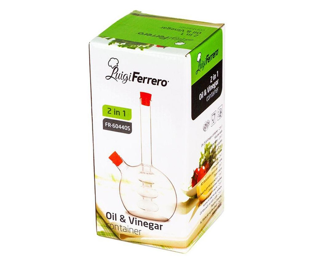 Recipient pentru ulei si otet Luigi Ferrero, Luigi Ferrero, sticla, 10x10x20 cm
