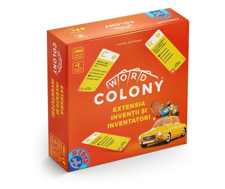 Extensia inventii & inventatori word colony, 100 carti de joc, +1 jucator, editia ro
