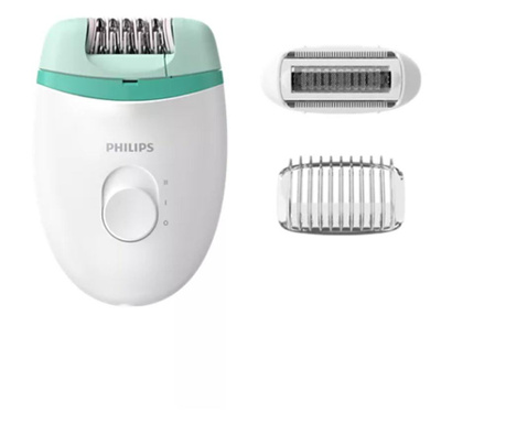 Epilator Philips Profesional Cu Firm Functionare Prin Discuri Si Maner Compact, Cap Pentru Masaj Inclus, Tehnologie Opti-light,