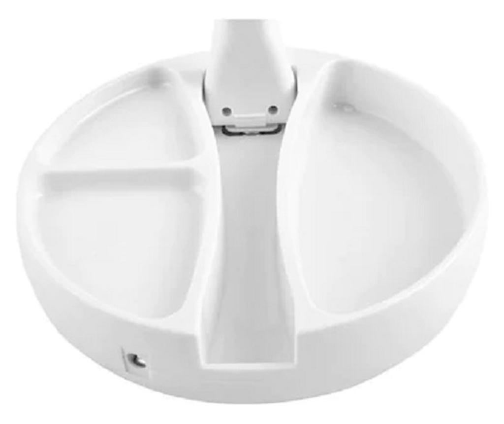 Oglinda Iluminata Led KlaussTech, Marire 10x, Reglabila, 2 Fete, Baza Cu Organizator, Culoare Alb - 7