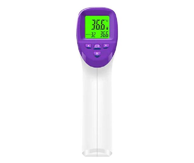 Infracrveni termometar bez kontakta, digitalni zaslon, preciznost mjerenja +/- 0,2 °C, vrijeme mjerenja 0,5 sekundi