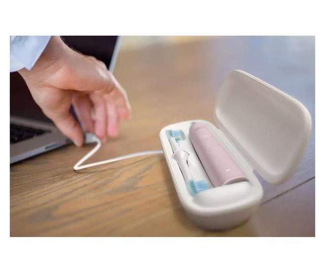 Periuta Diamondclean Philips,  Functie Bluetooth, 4 Moduri, 3 Intensitati, Senzor Presiune, Incarcare Usb, Compatibilitate Andro