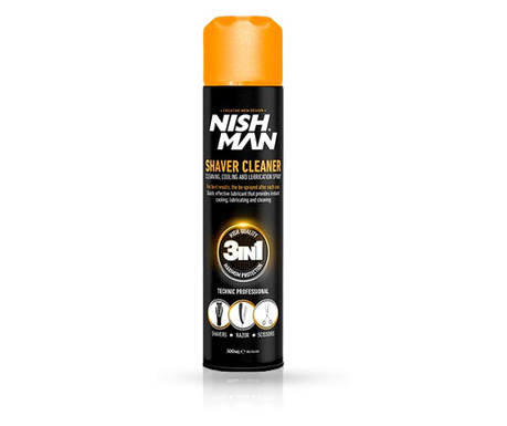NISH MAN - Spray 3 in 1 pentru masinile de tuns - 300 ml