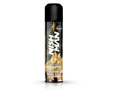 NISH MAN - Spray de par cu sclipici - Gold -  150 ml