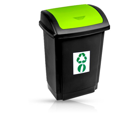 Кош за боклук за разделно събиране - 25 л - зелен