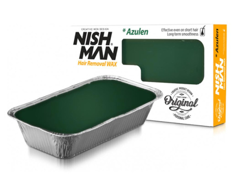 NISH MAN - Восък за епилация - тава от 500 г - зелен