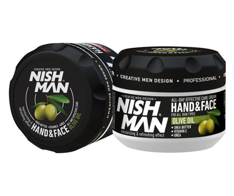 NISH MAN - Крем за ръце и лице - маслиново масло - 300 мл