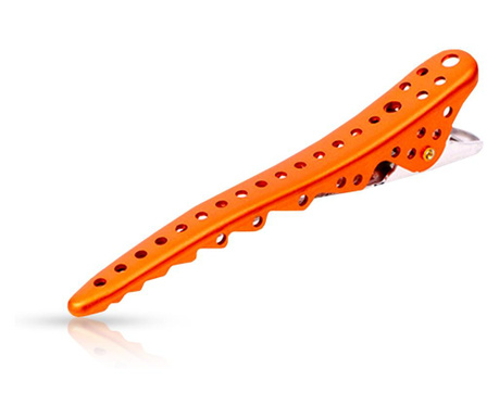 Y.S/PARK - Щипки за коса от акула - метални оранжеви - 2 бр.
