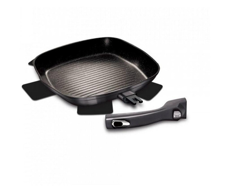 Tigaie grill marmorata maner detasabil 28 cm Carbon Pro Berlinger Haus BH 6914