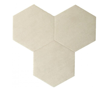 Hexagoane autoadezive textil beige 10 buc.=0.2 m2