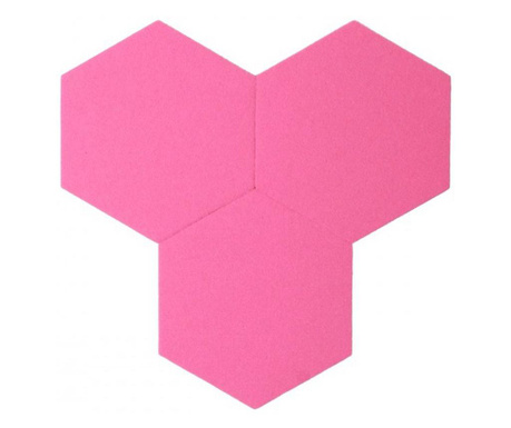 Hexagoane autoadezive felt pink 10 buc.=0.2 m2