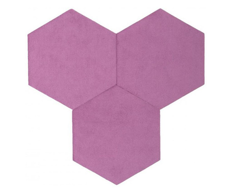 Hexagoane autoadezive textil violet 10 buc.=0.2 m2