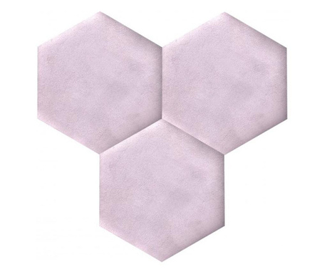 Hexagoane autoadezive textil light violet 10 buc.=0.2 m2