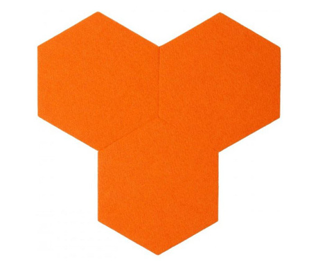 Hexagoane autoadezive felt orange 10 buc.=0.2 m2