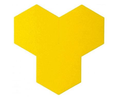 Hexagoane autoadezive felt yellow 10 buc.=0.2 m2
