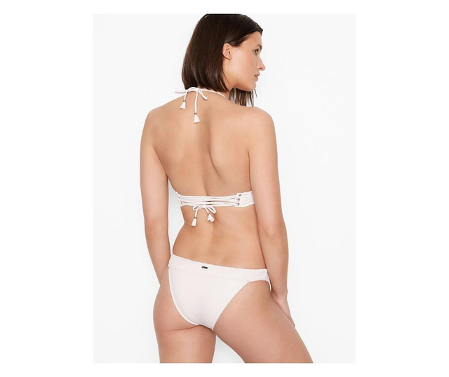 Sutien Costum De Baie Victorias Secret Ensenada Smoked Longline Triangle Alb L Intl Vivre 