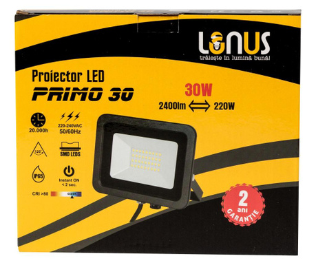 Proiector LED Lunus, 30W, 2400lm, IP65