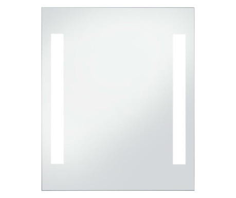Oglinda baie cu iluminare LED buton touch si ceas, 800x600x30