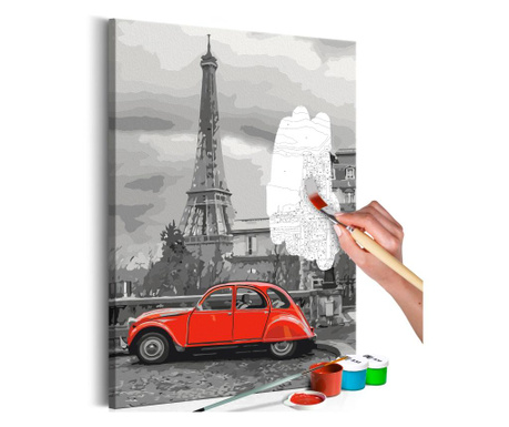 Slika za samostalno slikanje Artgeist - Car in Paris - 40 x 60 cm