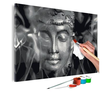 Slika za samostalno slikanje Artgeist - Buddha in Black and White - 60 x 40 cm