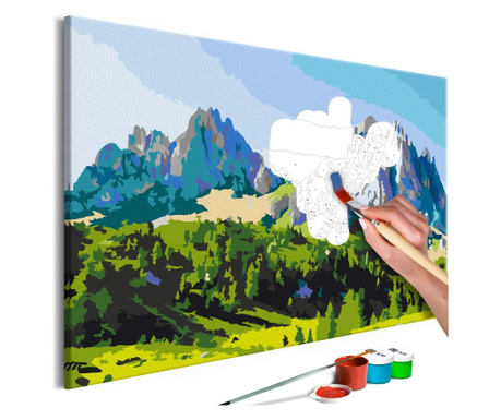 Slika za samostalno slikanje Artgeist - Dolomite Peaks - 60 x 40 cm