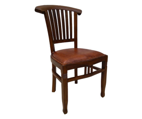 Трапезарен стол естествена кожа Ява