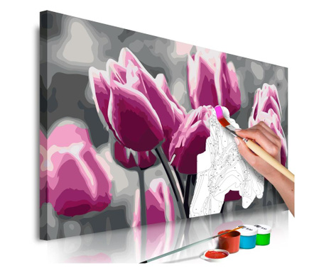 Slika za samostalno slikanje Artgeist - Tulip Field - 60 x 40 cm